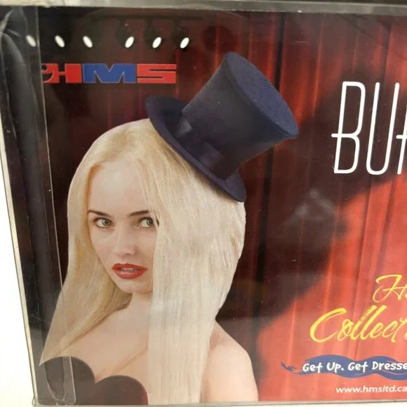 Leg Avenue Burlesque Small Black Velour Top Hat NWT NOS